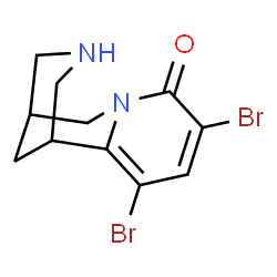 ChemSpider 2D Image | 3,5-Dibromo-7,11-diazatricyclo[7.3.1.0~2,7~]trideca-2,4-dien-6-one | C11H12Br2N2O