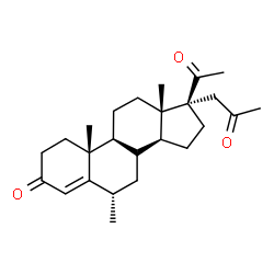 ChemSpider 2D Image | (6alpha,8xi)-6-Methyl-17-(2-oxopropyl)pregn-4-ene-3,20-dione | C25H36O3