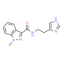 ChemSpider 2D Image | N-[2-(1H-Imidazol-4-yl)ethyl]-1-methyl-1H-indazole-3-carboxamide | C14H15N5O