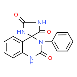 ChemSpider 2D Image | 3'-Phenyl-1'H,2H,5H-spiro[imidazolidine-4,4'-quinazoline]-2,2',5(3'H)-trione | C16H12N4O3