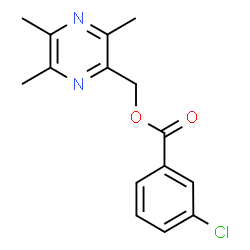 ChemSpider 2D Image | (3,5,6-Trimethyl-2-pyrazinyl)methyl 3-chlorobenzoate | C15H15ClN2O2