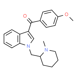 ChemSpider 2D Image | (4-Methoxyphenyl){1-[(1-methyl-2-piperidinyl)methyl]-1H-indol-3-yl}methanone | C23H26N2O2