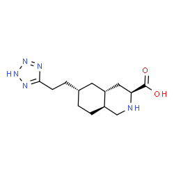 ChemSpider 2D Image | (3S,4aR,6R,8aS)-6-[2-(1H-Tetrazol-5-yl)ethyl]decahydro-3-isoquinolinecarboxylic acid | C13H21N5O2