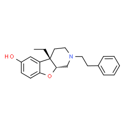 ChemSpider 2D Image | (4aS,9aR)-4a-Ethyl-2-(2-phenylethyl)-1,2,3,4,4a,9a-hexahydro[1]benzofuro[2,3-c]pyridin-6-ol | C21H25NO2