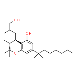 ChemSpider 2D Image | (6aR,10aR)-9-(Hydroxymethyl)-6,6-dimethyl-3-(2-methyl-2-octanyl)-6a,7,8,9,10,10a-hexahydro-6H-benzo[c]chromen-1-ol | C25H40O3