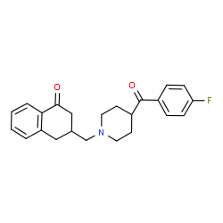 ChemSpider 2D Image | 3-{[4-(4-Fluorobenzoyl)-1-piperidinyl]methyl}-3,4-dihydro-1(2H)-naphthalenone | C23H24FNO2