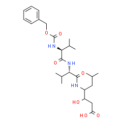 ChemSpider 2D Image | N-[(Benzyloxy)carbonyl]-L-valyl-N-(1-carboxy-2-hydroxy-5-methyl-3-hexanyl)-L-valinamide | C26H41N3O7