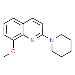ChemSpider 2D Image | 8-Methoxy-2-(1-piperidinyl)quinoline | C15H18N2O