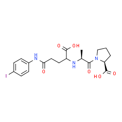 ChemSpider 2D Image | N-{1-Carboxy-4-[(4-iodophenyl)amino]-4-oxobutyl}-L-alanyl-L-proline | C19H24IN3O6