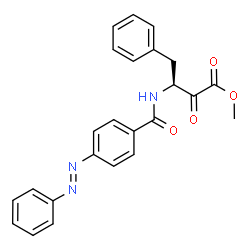 ChemSpider 2D Image | Methyl (3S)-2-oxo-4-phenyl-3-({4-[(E)-phenyldiazenyl]benzoyl}amino)butanoate | C24H21N3O4