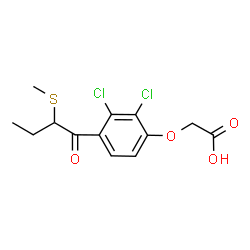 ChemSpider 2D Image | {2,3-Dichloro-4-[2-(methylsulfanyl)butanoyl]phenoxy}acetic acid | C13H14Cl2O4S