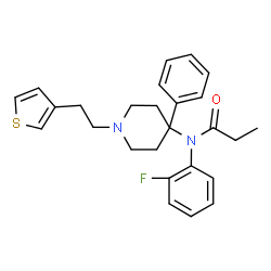 ChemSpider 2D Image | N-(2-Fluorophenyl)-N-{4-phenyl-1-[2-(3-thienyl)ethyl]-4-piperidinyl}propanamide | C26H29FN2OS