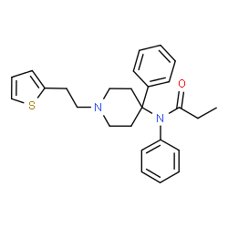 ChemSpider 2D Image | N-Phenyl-N-{4-phenyl-1-[2-(2-thienyl)ethyl]-4-piperidinyl}propanamide | C26H30N2OS