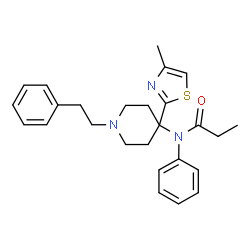 ChemSpider 2D Image | N-[4-(4-Methyl-1,3-thiazol-2-yl)-1-(2-phenylethyl)-4-piperidinyl]-N-phenylpropanamide | C26H31N3OS