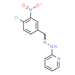 ChemSpider 2D Image | 2-[2-(4-Chloro-3-nitrobenzylidene)hydrazino]pyridine | C12H9ClN4O2