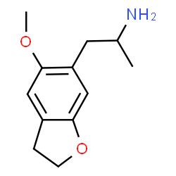 ChemSpider 2D Image | 1-(5-Methoxy-2,3-dihydro-1-benzofuran-6-yl)-2-propanamine | C12H17NO2