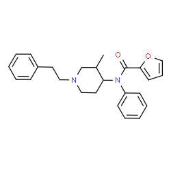 ChemSpider 2D Image | N-[3-Methyl-1-(2-phenylethyl)-4-piperidinyl]-N-phenyl-2-furamide | C25H28N2O2