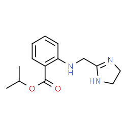 ChemSpider 2D Image | Isopropyl 2-[(4,5-dihydro-1H-imidazol-2-ylmethyl)amino]benzoate | C14H19N3O2