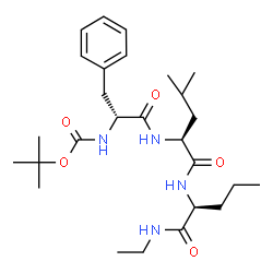 ChemSpider 2D Image | N-(tert-butoxycarbonyl)-D-phenylalanyl-L-leucyl-N-ethyl-L-norvalinamide | C27H44N4O5