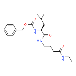 ChemSpider 2D Image | N~2~-[(Benzyloxy)carbonyl]-N-[4-(ethylamino)-4-oxobutyl]-L-leucinamide | C20H31N3O4