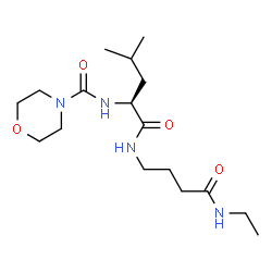 ChemSpider 2D Image | N-[4-(Ethylamino)-4-oxobutyl]-N~2~-(4-morpholinylcarbonyl)-L-leucinamide | C17H32N4O4
