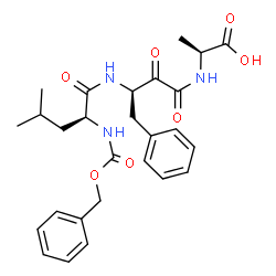 ChemSpider 2D Image | N-[(3R)-3-({N-[(Benzyloxy)carbonyl]-L-leucyl}amino)-2-oxo-4-phenylbutanoyl]-L-alanine | C27H33N3O7