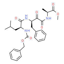 ChemSpider 2D Image | Methyl N-[(3R)-3-({N-[(benzyloxy)carbonyl]-L-leucyl}amino)-2-oxo-4-phenylbutanoyl]-L-alaninate | C28H35N3O7
