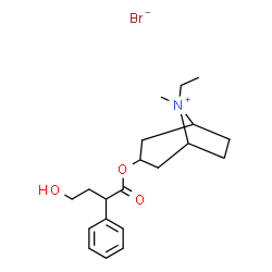 ChemSpider 2D Image | 8-Ethyl-3-[(4-hydroxy-2-phenylbutanoyl)oxy]-8-methyl-8-azoniabicyclo[3.2.1]octane bromide | C20H30BrNO3