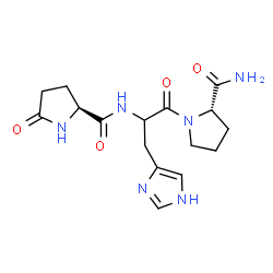 ChemSpider 2D Image | 5-Oxo-L-prolylhistidyl-L-prolinamide | C16H22N6O4