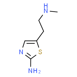 ChemSpider 2D Image | 5-[2-(Methylamino)ethyl]-1,3-thiazol-2-amine | C6H11N3S