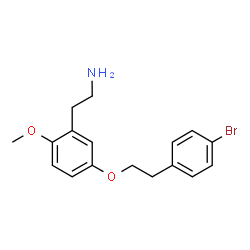 ChemSpider 2D Image | 2-{5-[2-(4-Bromophenyl)ethoxy]-2-methoxyphenyl}ethanamine | C17H20BrNO2