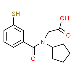 ChemSpider 2D Image | N-Cyclopentyl-N-(3-sulfanylbenzoyl)glycine | C14H17NO3S