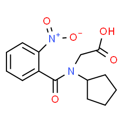 ChemSpider 2D Image | N-Cyclopentyl-N-(2-nitrobenzoyl)glycine | C14H16N2O5