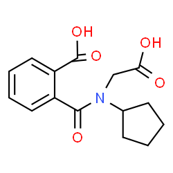 ChemSpider 2D Image | 2-[(Carboxymethyl)(cyclopentyl)carbamoyl]benzoic acid | C15H17NO5