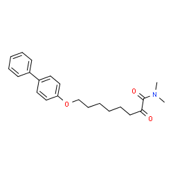 ChemSpider 2D Image | 8-(4-Biphenylyloxy)-N,N-dimethyl-2-oxooctanamide | C22H27NO3