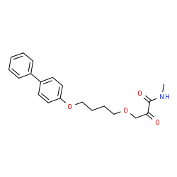 ChemSpider 2D Image | 3-[4-(4-Biphenylyloxy)butoxy]-N-methyl-2-oxopropanamide | C20H23NO4
