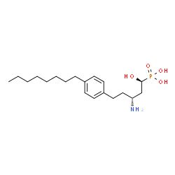 ChemSpider 2D Image | [(1S,3R)-3-Amino-1-hydroxy-5-(4-octylphenyl)pentyl]phosphonic acid | C19H34NO4P