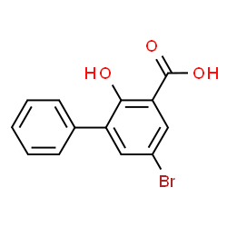 ChemSpider 2D Image | 5-bromo-3-phenyl Salicylic Acid | C13H9BrO3