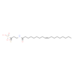 ChemSpider 2D Image | {3-[(9Z)-9-Octadecenoylamino]propanethioyl}phosphonic acid | C21H40NO4PS