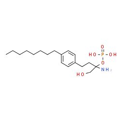 ChemSpider 2D Image | 2-Amino-1-hydroxy-4-(4-octylphenyl)-2-butanyl dihydrogen phosphate | C18H32NO5P