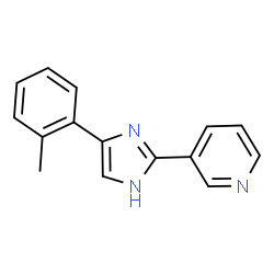 ChemSpider 2D Image | 3-[4-(2-Methylphenyl)-1H-imidazol-2-yl]pyridine | C15H13N3