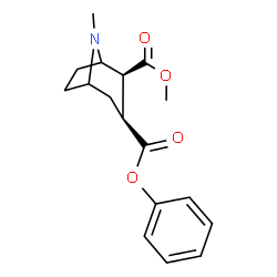ChemSpider 2D Image | 2-Methyl 3-phenyl (2S,3S)-8-methyl-8-azabicyclo[3.2.1]octane-2,3-dicarboxylate | C17H21NO4