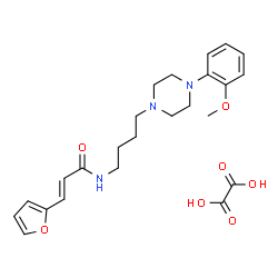 ChemSpider 2D Image | (2E)-3-(2-Furyl)-N-{4-[4-(2-methoxyphenyl)-1-piperazinyl]butyl}acrylamide ethanedioate (1:1) | C24H31N3O7