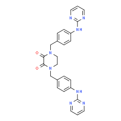 ChemSpider 2D Image | 1,4-Bis[4-(2-pyrimidinylamino)benzyl]-2,3-piperazinedione | C26H24N8O2