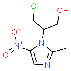 ChemSpider 2D Image | 3-Chloro-2-(2-methyl-5-nitro-1H-imidazol-1-yl)-1-propanol | C7H10ClN3O3