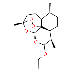 ChemSpider 2D Image | (3S,5aS,6R,8aS,9R,12R)-10-ethoxy-3,6,9-trimethyldecahydro-3,12-epoxy[1,2]dioxepino[4,3-i]isochromene | C17H28O5