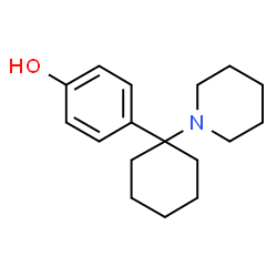 ChemSpider 2D Image | 4-[1-(1-Piperidinyl)cyclohexyl]phenol | C17H25NO