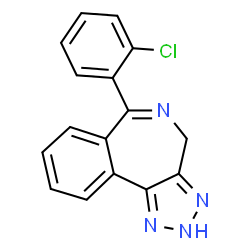ChemSpider 2D Image | 6-(2-Chlorophenyl)-2,4-dihydro[1,2,3]triazolo[4,5-d][2]benzazepine | C16H11ClN4