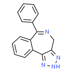 ChemSpider 2D Image | 6-Phenyl-2,4-dihydro[1,2,3]triazolo[4,5-d][2]benzazepine | C16H12N4
