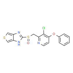 ChemSpider 2D Image | 2-{[(3-Chloro-4-phenoxy-2-pyridinyl)methyl]sulfinyl}-1H-thieno[3,4-d]imidazole | C17H12ClN3O2S2